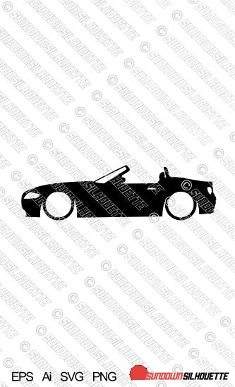 Digital Download car silhouette vector - Bmw Z4 Roadster (E85, 2002-2009) EPS | SVG | Ai | PNG