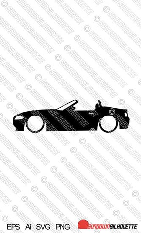 Digital Download car silhouette vector - Bmw Z4 Roadster (E85, 2002-2009) EPS | SVG | Ai | PNG