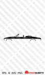Digital Download car silhouette vector - Chevrolet Corvair Convertible 2nd gen 1965-1969 EPS | SVG | Ai | PNG