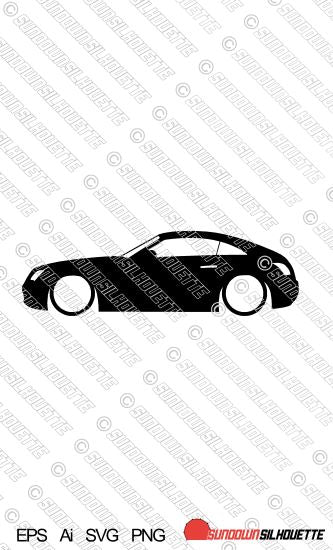 Digital Download car silhouette vector  - Lowered Chrysler Crossfire Coupe EPS | SVG | Ai | PNG