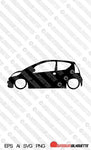 Digital Download car silhouette vector - Lowered Citroen C1 1st gen , 3-door EPS | SVG | Ai | PNG