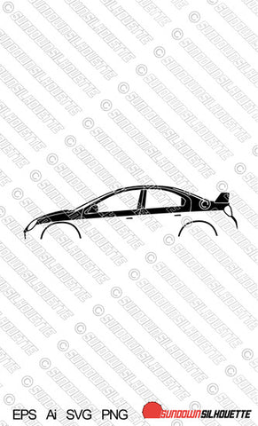 Digital Download vector graphic -  Dodge Neon SRT4 2nd gen EPS | SVG | Ai | PNG