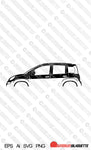 Digital Download car silhouette vector - Fiat Panda III 3rd gen (319) Mk3 EPS | SVG | Ai | PNG