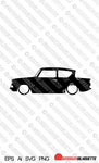 Digital Download low car vector - Ford Anglia 105e silhouette.  EPS | SVG | Ai | PNG