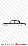 Digital Download car silhouette vector - Ford Cortina Mk1 4-door saloon EPS | SVG | Ai | PNG