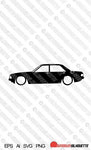 Digital Download lowered car vector - Ford Granada Mk2 saloon 4-door silhouette.  EPS | SVG | Ai | PNG