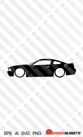 Digital Download vector graphic - Lowered Ford Mustang GT 5th gen 2005-2010 EPS | SVG | Ai | PNG