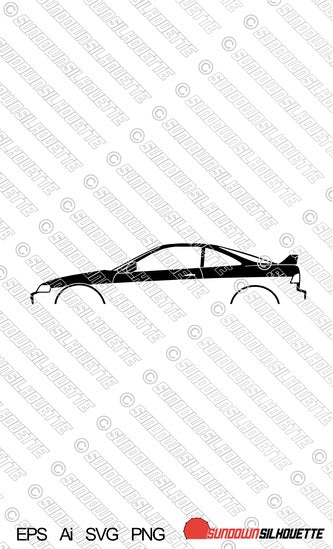 Digital Download car silhouette vector  - Honda Integra Type-R DC2 JDM Spec EPS | SVG | Ai | PNG