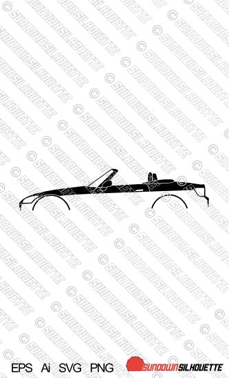 Digital Download car silhouette vector - Honda S2000 Roadster EPS | SVG | Ai | PNG