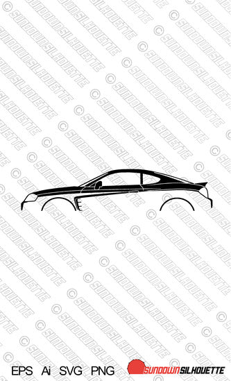 Digital Download car silhouette vector  - Hyundai Tiburon Coupe 2nd gen GK 2002-2009 EPS | SVG | Ai | PNG