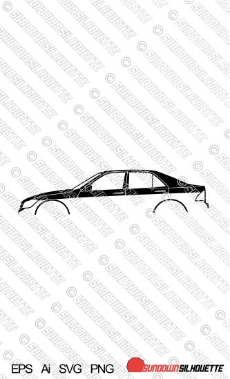 Digital Download vector graphic - Lexus IS 200 / 300 1st gen XE10 EPS | SVG | Ai | PNG