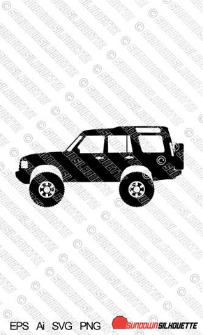 Digital Download vector graphic - Lifted Land Rover Discovery 1 , 2 classic EPS | SVG | Ai | PNG