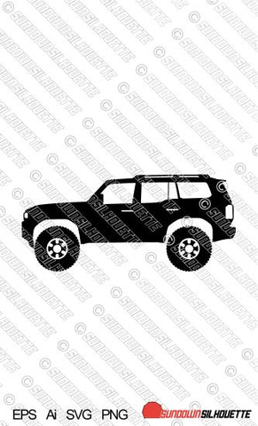 Digital Download vector graphic - Lifted Toyota Land Cruiser J250 Prado EPS | SVG | Ai | PNG