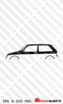 Digital Download car silhouette vector  - MG Metro EPS | SVG | Ai | PNG