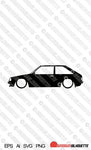 Digital Download vector graphic - Lowered Mazda 323 (3-door) BD 4th gen 1980-1986 EPS | SVG | Ai | PNg