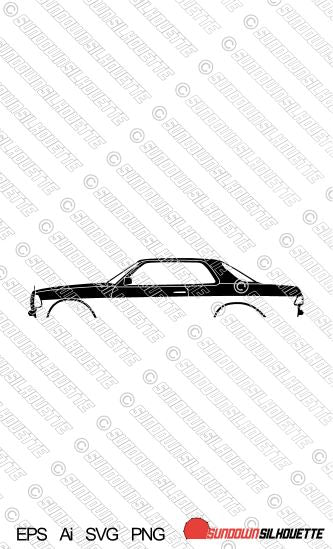 Digital Download vector graphic - The Mercedes C123 E-Class coupe W123 EPS | SVG | Ai | PNG