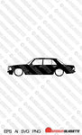 Digital Download car silhouette vector  - Lowered Mercedes W123 sedan | SVG | Ai | PNG