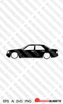 Digital Download car silhouette vector  - Lowered Mercedes W124 E Class Sedan | SVG | Ai | PNG