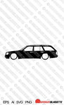 Download car silhouette vector  - Lowered Mercedes W124 E Class wagon estate | SVG | Ai | PNG