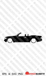 Digital Download car silhouette vector  - Lowered Mercedes W124 E Class Convertible | SVG | Ai | PNG