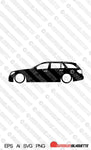 Digital Download car silhouette vector  - Lowered Mercedes w212 E-Class wagon E63 AMG | SVG | Ai | PNG