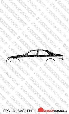 Digital Download vector graphic - The Mercedes S-class W220 EPS | SVG | Ai | PNG