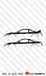 Digital Download vector graphic - Mitsubishi Eclipse 2G GST GSX EPS | SVG | Ai | PNG