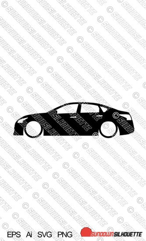 Digital Download Lowered car silhouette vector - Nissan Altima 5th gen L33 2013–2016 EPS | SVG | Ai | PNG