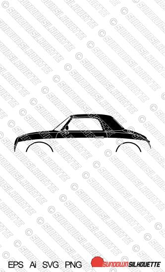 Digital Download car silhouette vector - Nissan Figaro EPS | SVG | Ai | PNG