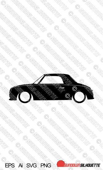 Digital Download Lowered car silhouette vector - Nissan Figaro EPS | SVG | Ai | PNG