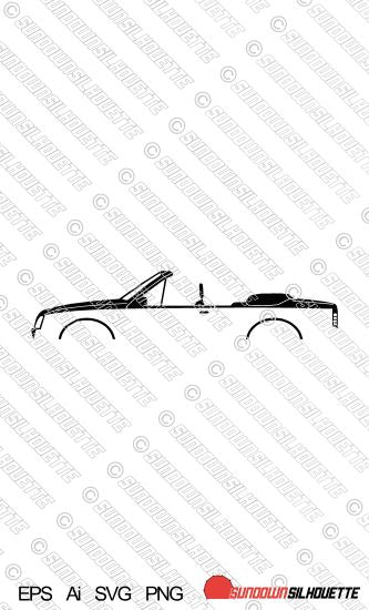 Digital Download silhouette vector  - Opel Ascona C Cabrio EPS | SVG | Ai | PNG