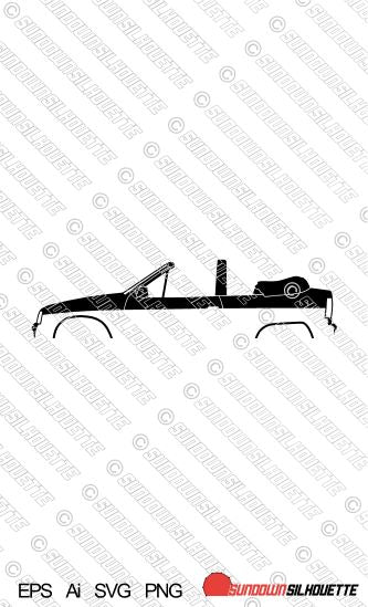 Digital Download silhouette vector  - Opel Kadett E Cabriolet EPS | SVG | Ai | PNG