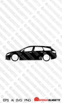 Digital Download lowered car silhouette vector - Peugeot 508 SW Mk1 | 1st gen 2010-2018 EPS | SVG | Ai | PNG