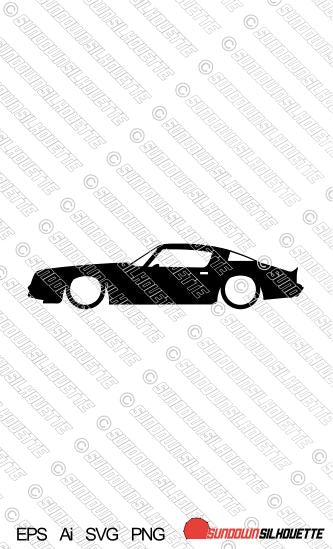 Digital Download car silhouette vector  - Low 1977-1978 Pontiac Firebird 2nd gen EPS | SVG | Ai | PNG