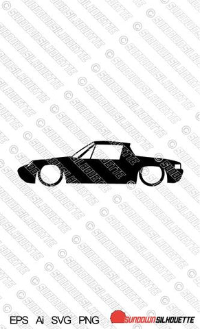 Digital Download Lowered car silhouette vector - Porsche 914 EPS | SVG | Ai | PNG