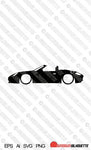 Digital Download Lowered car silhouette vector - Porsche Boxster 987 EPS | SVG | Ai | PNG