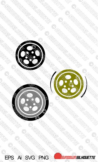 Digital Download Wheels silhouette vector - Porsche Teledial wheel EPS | SVG | Ai | PNG