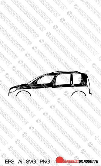 Digital Download car silhouette vector - Skoda Roomster