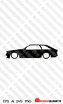 Digital Download car silhouette vector - Lowered Toyota Corolla Liftback SR5 E71 (1980) EPS | SVG | Ai | PNG (Copy)