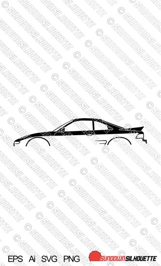 Digital Download vector graphic - Toyota MR2 Turbo SW20 Mk2  EPS | SVG | Ai | PNG