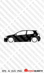 Digital Download vector graphic - Lowered VW Golf Mk5 GTI / R32 3-DOOR, EPS | SVG | Ai | PNG