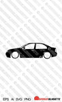 Digital Download vector graphic - Lowered VW Jetta Mk4, Bora EPS | SVG | Ai | PNG