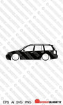 Digital Download vector graphic - Lowered VW Jetta Mk4, Bora Wagon EPS | SVG | Ai | PNG