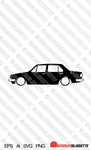 Digital Download vector graphic - Lowered VW Jetta Mk1, 4-door EPS | SVG | Ai | PNG