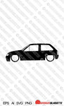 Digital Download car silhouette vector  - Lowered Vauxhall Nova 3-door / Opel Corsa A | SVG | Ai | PNG