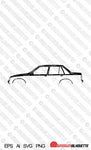 Digital Download vector graphic - Opel Corsa A / Vauxhall Nova 4-door saloon EPS | SVG | Ai | PNG