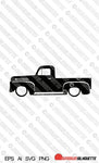Digital Download vector graphic - Ford F-1 vintage pickup 1948-1952 silhouette.  EPS | SVG | Ai | PNG