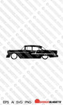 Digital Download vector graphic - Lowered 1955 Chevrolet Bel Air 4-door sedan EPS | SVG | Ai | PNG