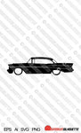 Digital Download car silhouette vector graphic - Lowered 1957 Chevrolet Bel Air hardtop EPS | SVG | Ai | PNG