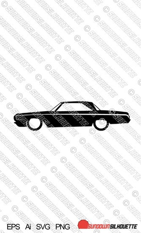 Digital Download muscle car vector -  1964 Dodge Polara 2-door hardtop EPS | SVG | Ai | PNG